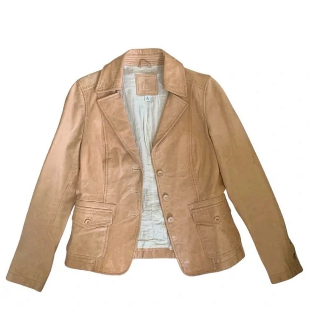 Banana Republic Tan Leather Blazer